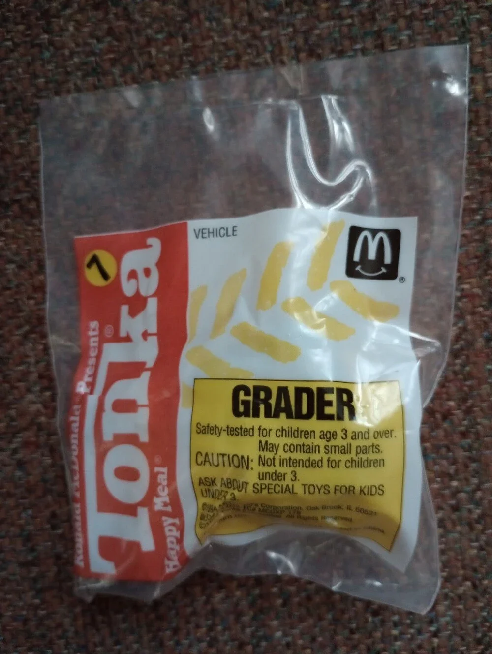 McDonald's 1994 Happy Meal Tonka Mini Vehicles - Complete Set Of 4-New